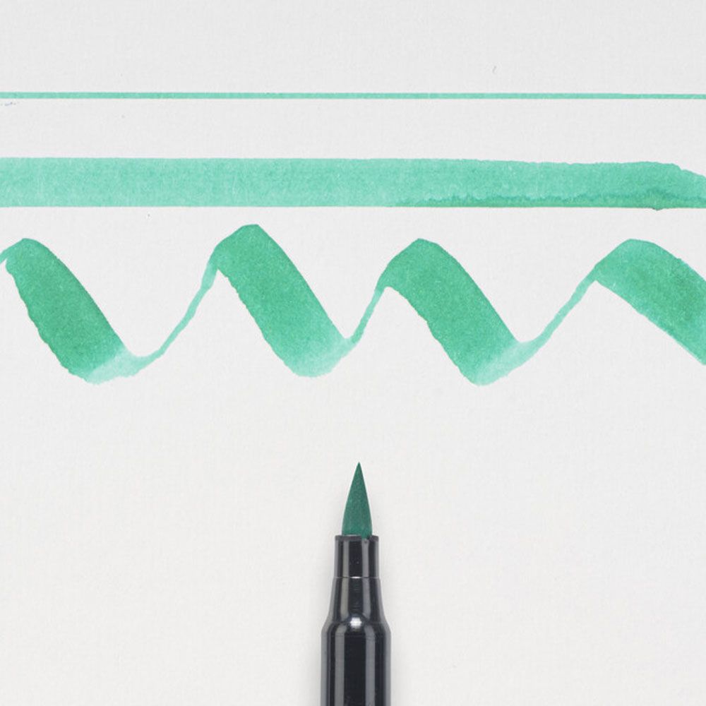 Маркер акварельный "Koi Color Brush", сине-зеленый