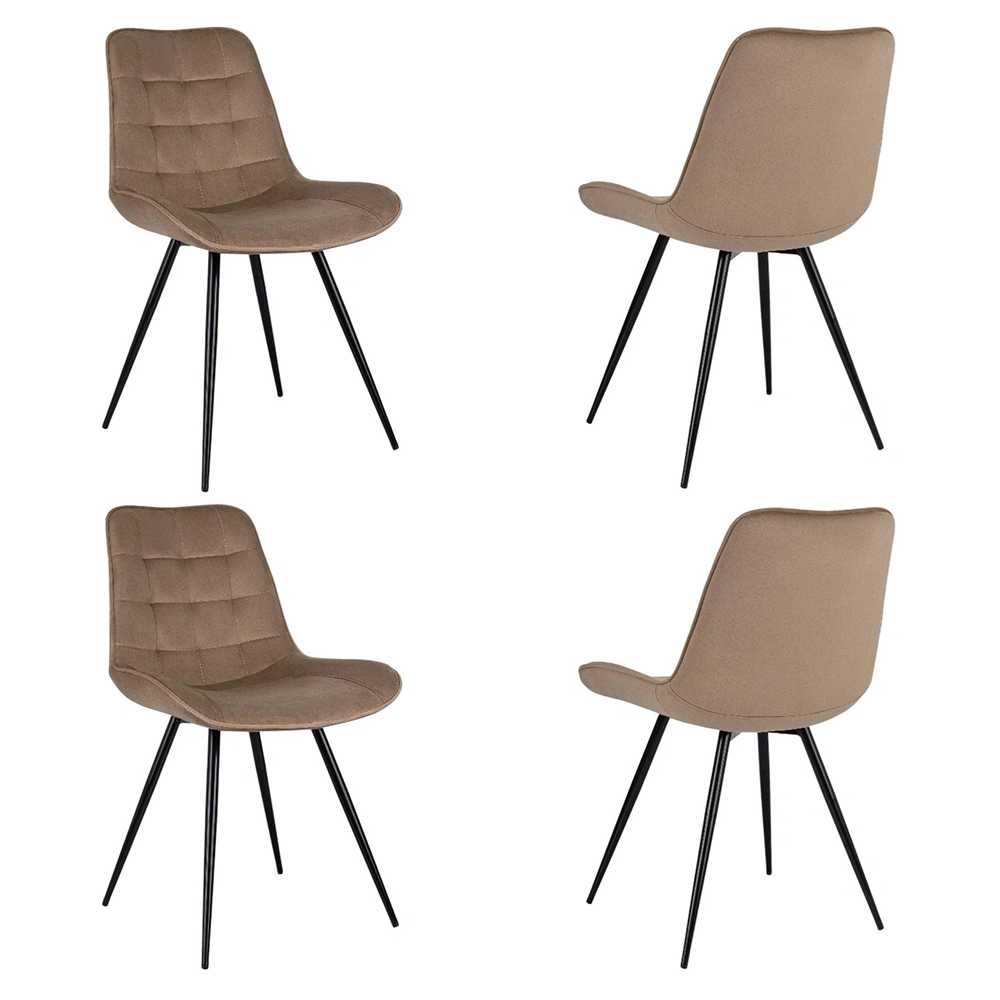 Стул Бюрократ "CH-K2_4", ткань, светло-коричневый, металл, комплект 4 штуки