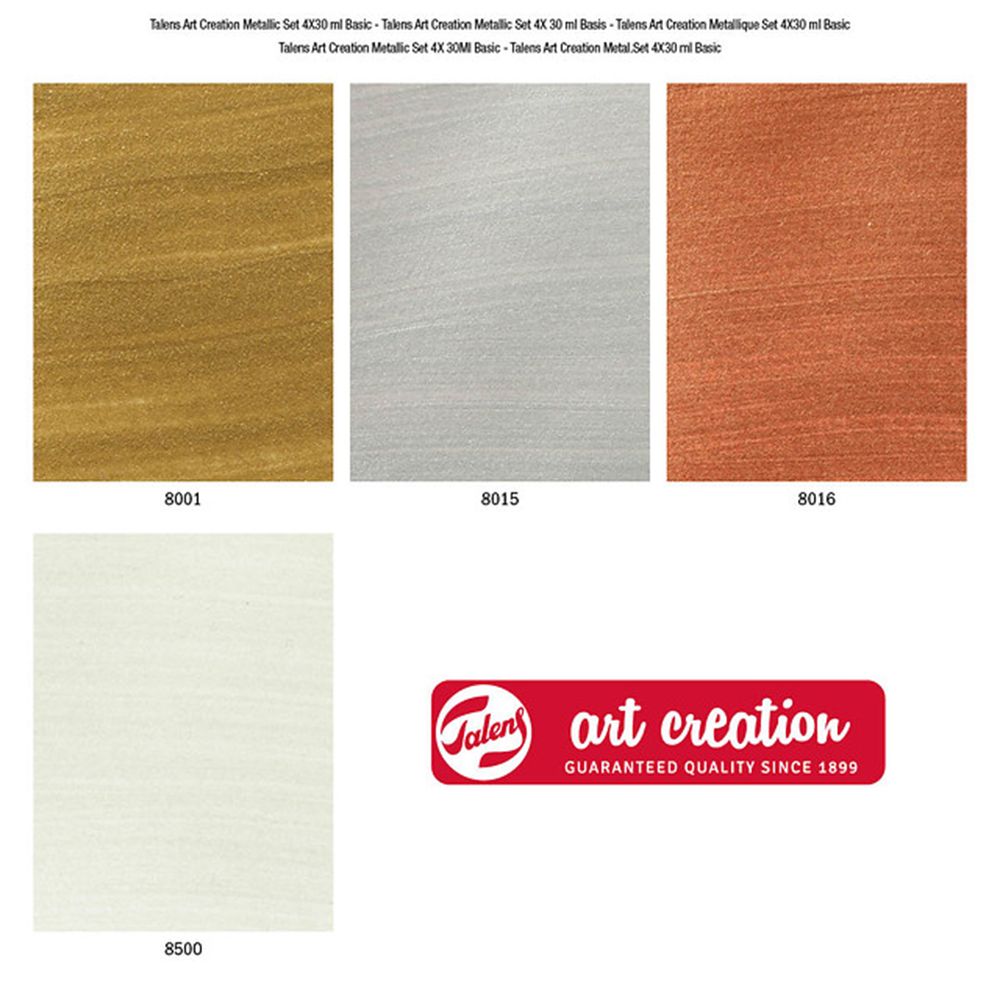 Набор декоративных красок "METALLIC" базовый , 30 мл, 4 цвета