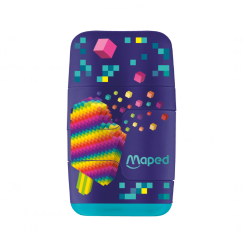 Ластик-точилка Maped "Pixel party", 2 отверстия 