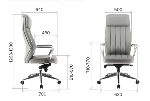 Кресло компьютерное EVERPROF Shanghai, ткань, серый, металл, корпус черный - 4