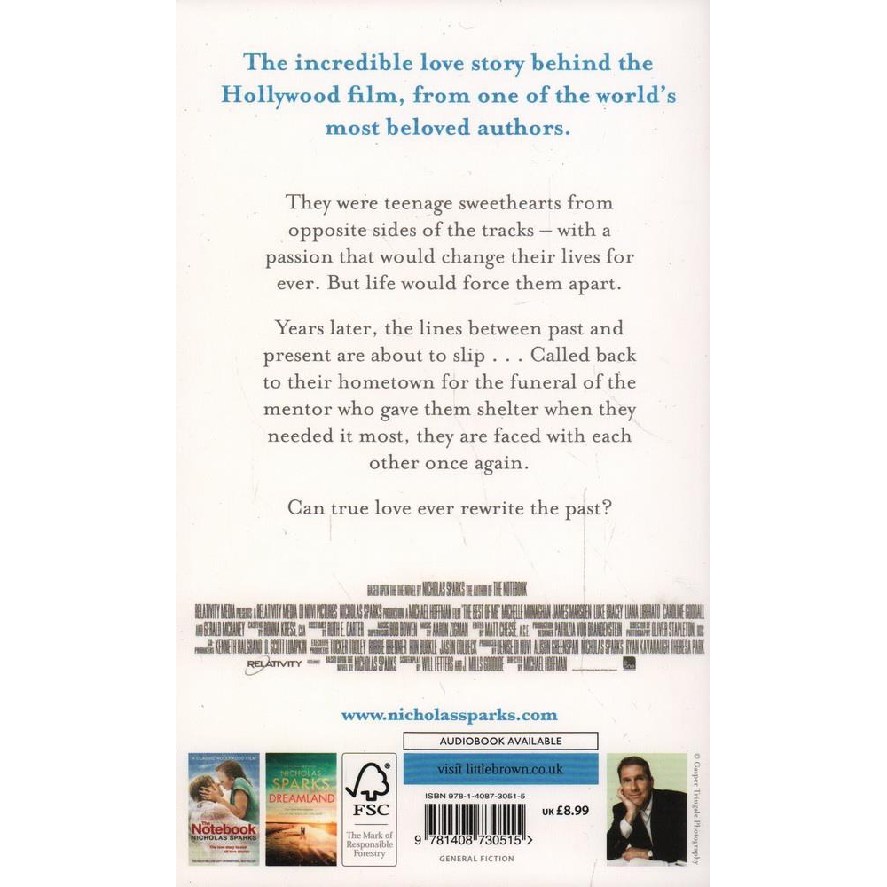 Книга на английском языке "The Best of Me", Nicholas Sparks