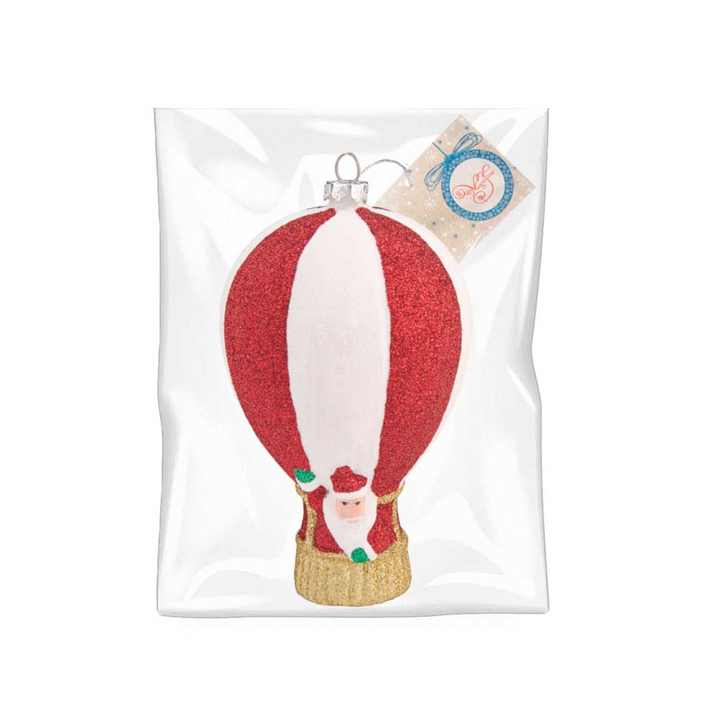 Украшение новогоднее "Дед мороз на шаре", красный, белый