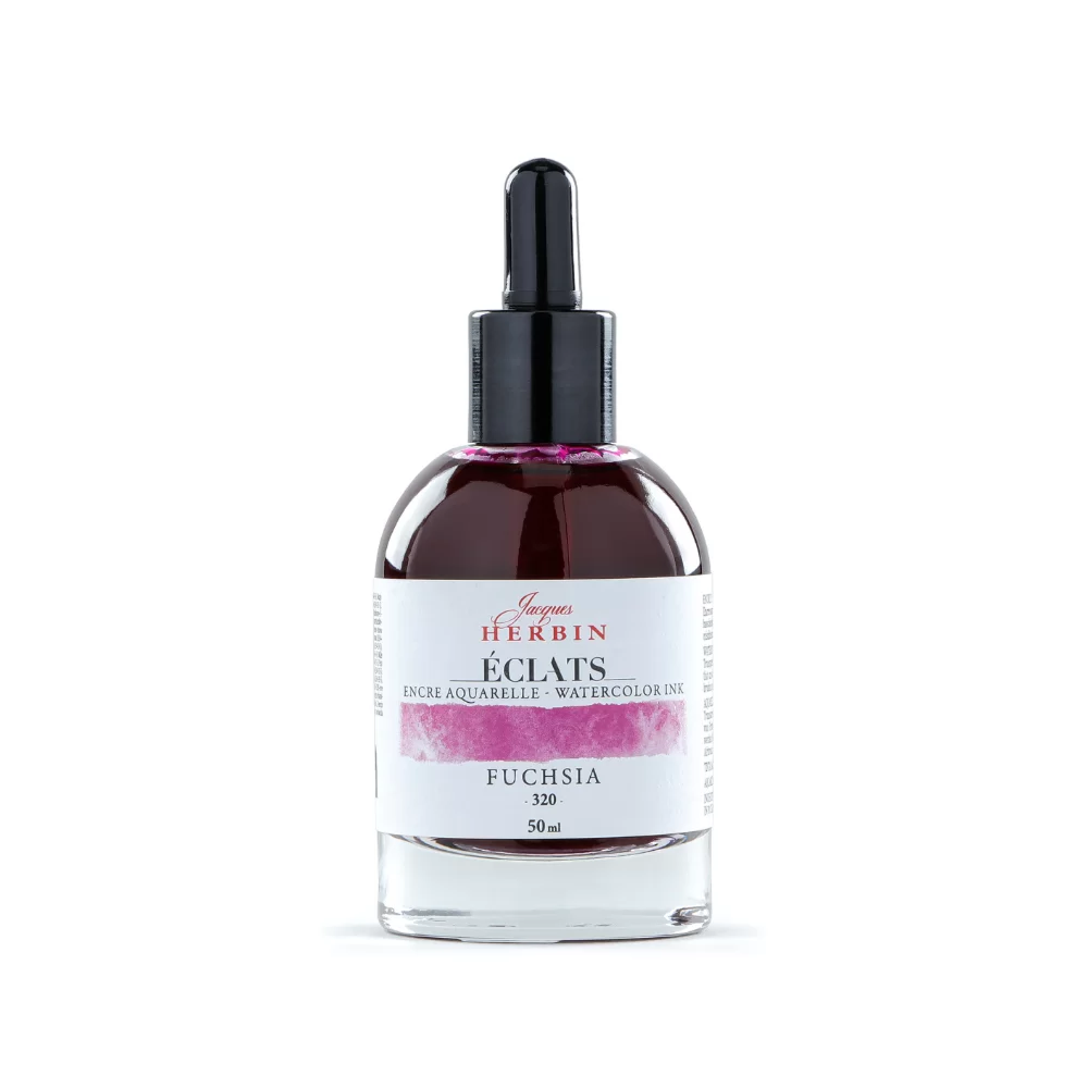 Чернила акварельные "Herbin. Eclats", фуксия, 50 мл