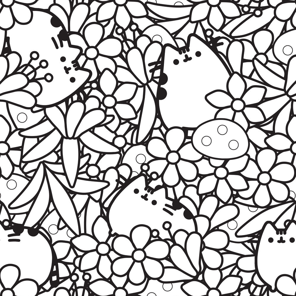 Раскраска-антистресс "Пушин Кэт. Маленькая мяу-раскраска", Клэр Белтон - 4