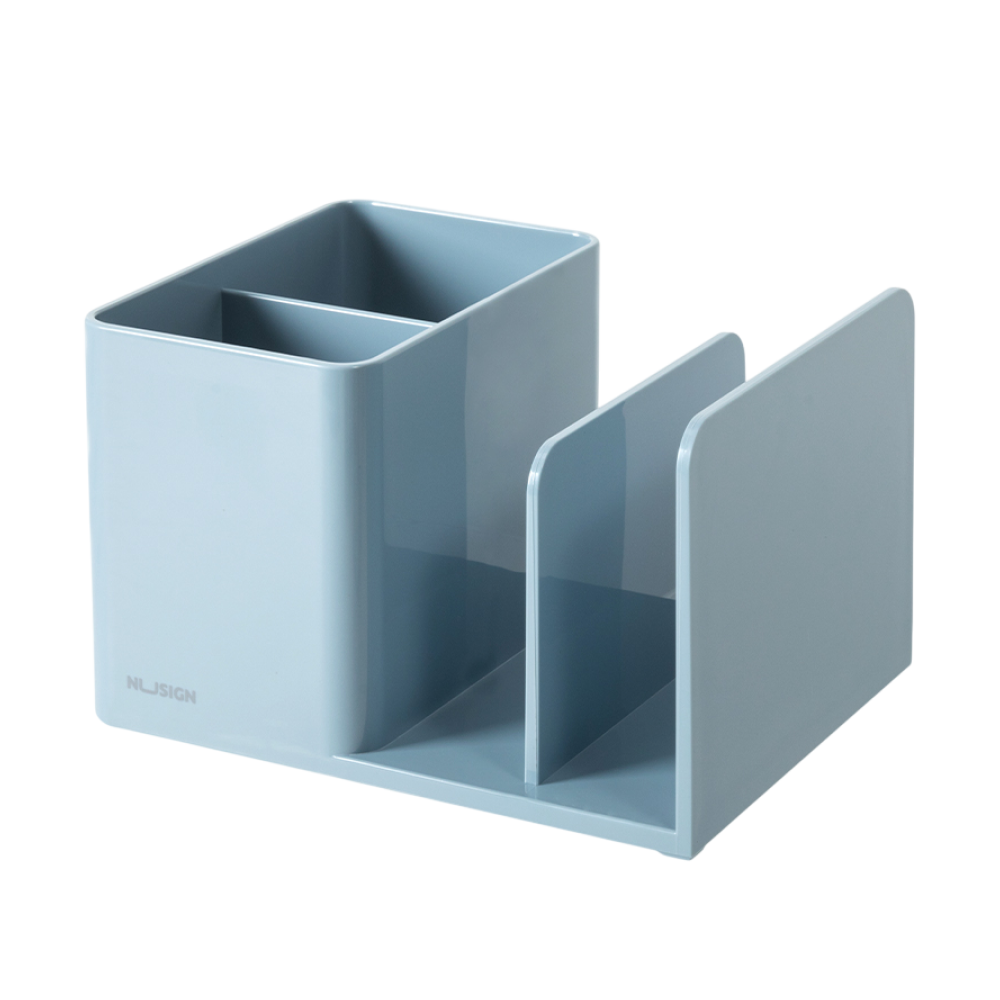 Подставка для канцелярских мелочей "NuSign", пластик, голубой