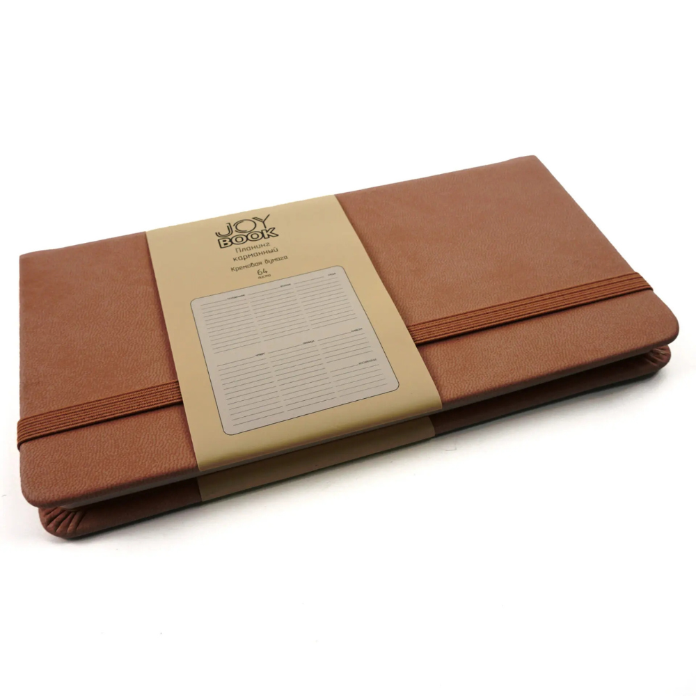 Планинг надатированный "Joy Book. Крем-брюле", искусственная кожа, на резинке, коричневый - 2
