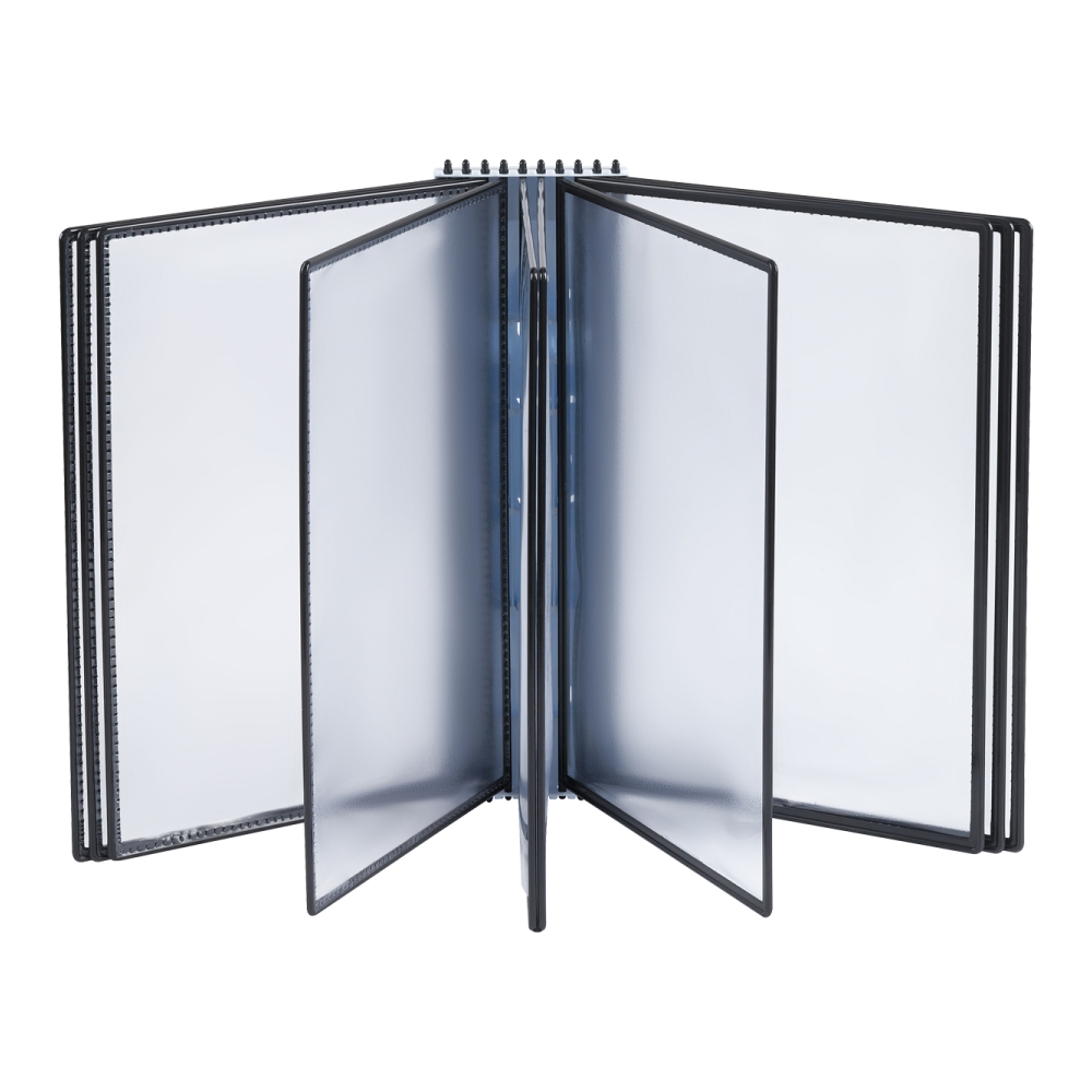 Стойка информационная настенная "OfficeSpace", A4, 10 демопанелей, черный