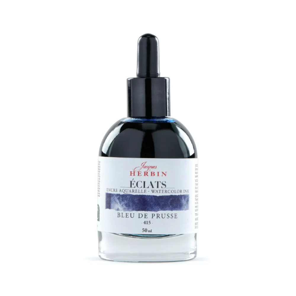 Чернила акварельные "Herbin. Eclats", прусский голубой, 50 мл.