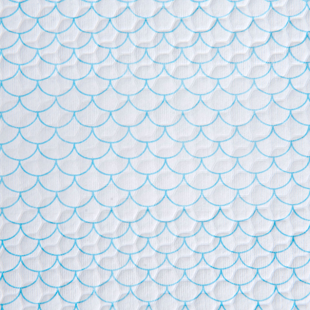 Салфетка из целлюлозы "Celina clean fish print", 33x42см, 25шт/упак, голубой