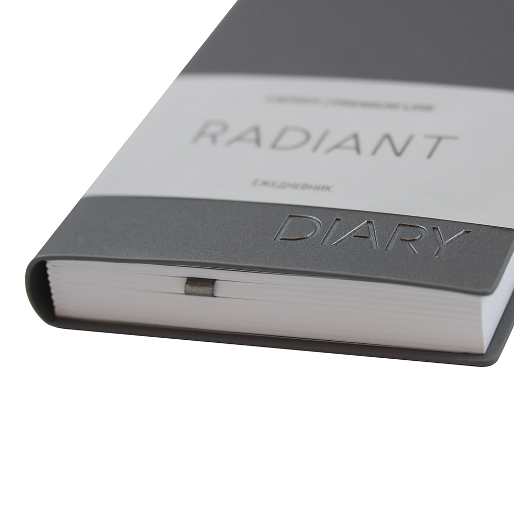 Ежедневник недатированный "Radiant", А6, 152 страницы, серый - 3