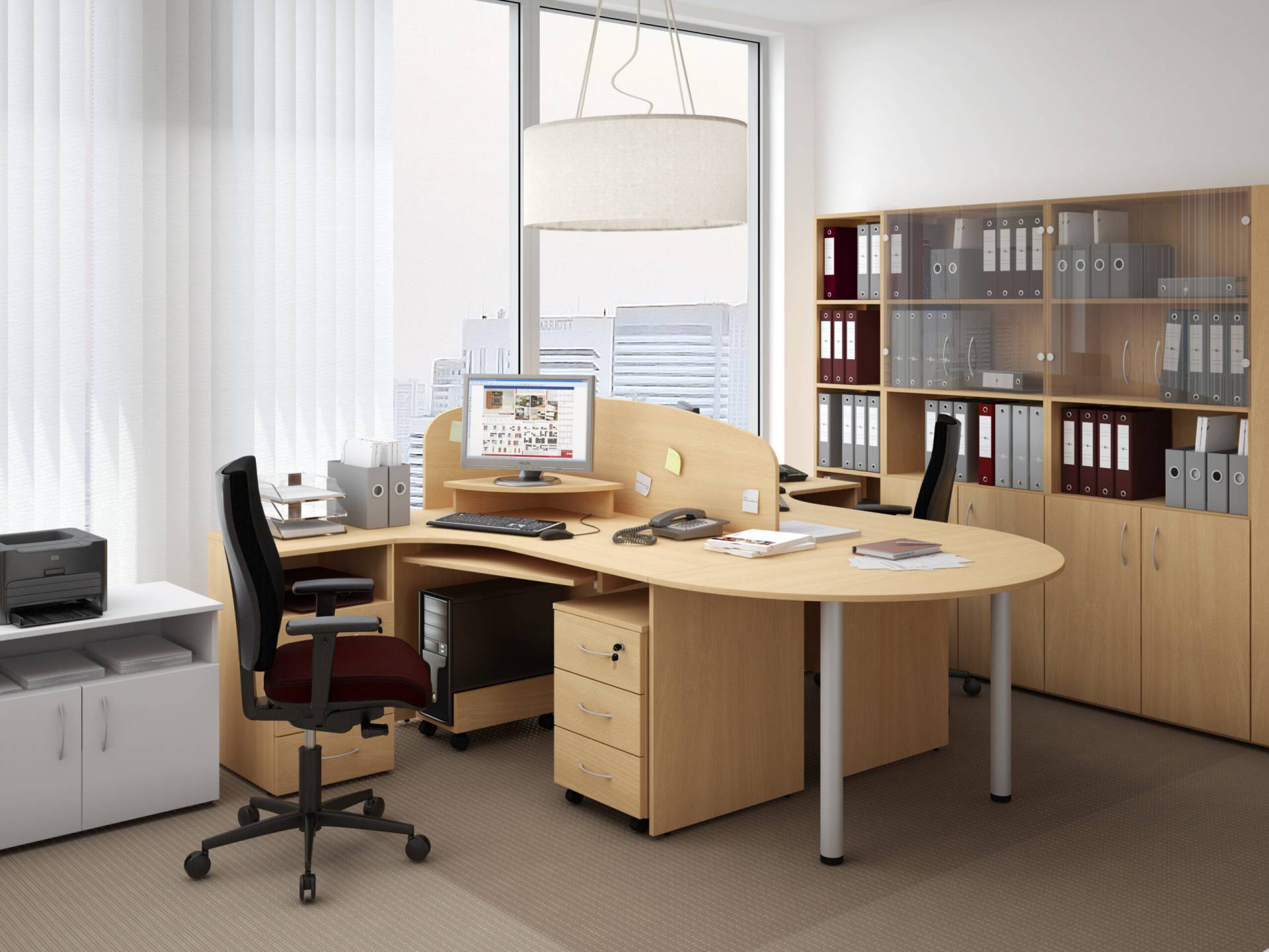 Коллекция Столица стол письменный угловой С-086/1 правый, 1500х1200/500х750 мм, дуб сонома - 6