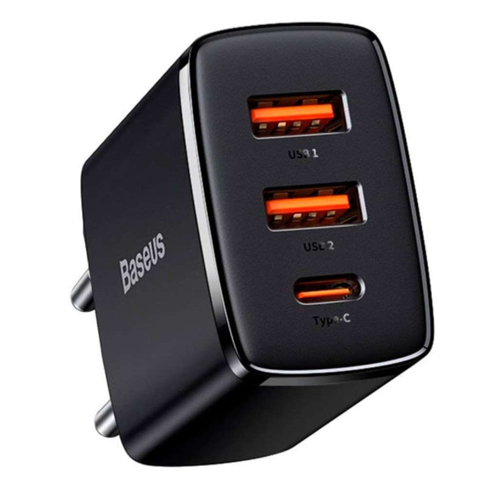 Сетевое зарядное устройство Baseus "CCXJ-E01 (CCCP30UE)" Compact Quick Charger 2U+C 30W, черный