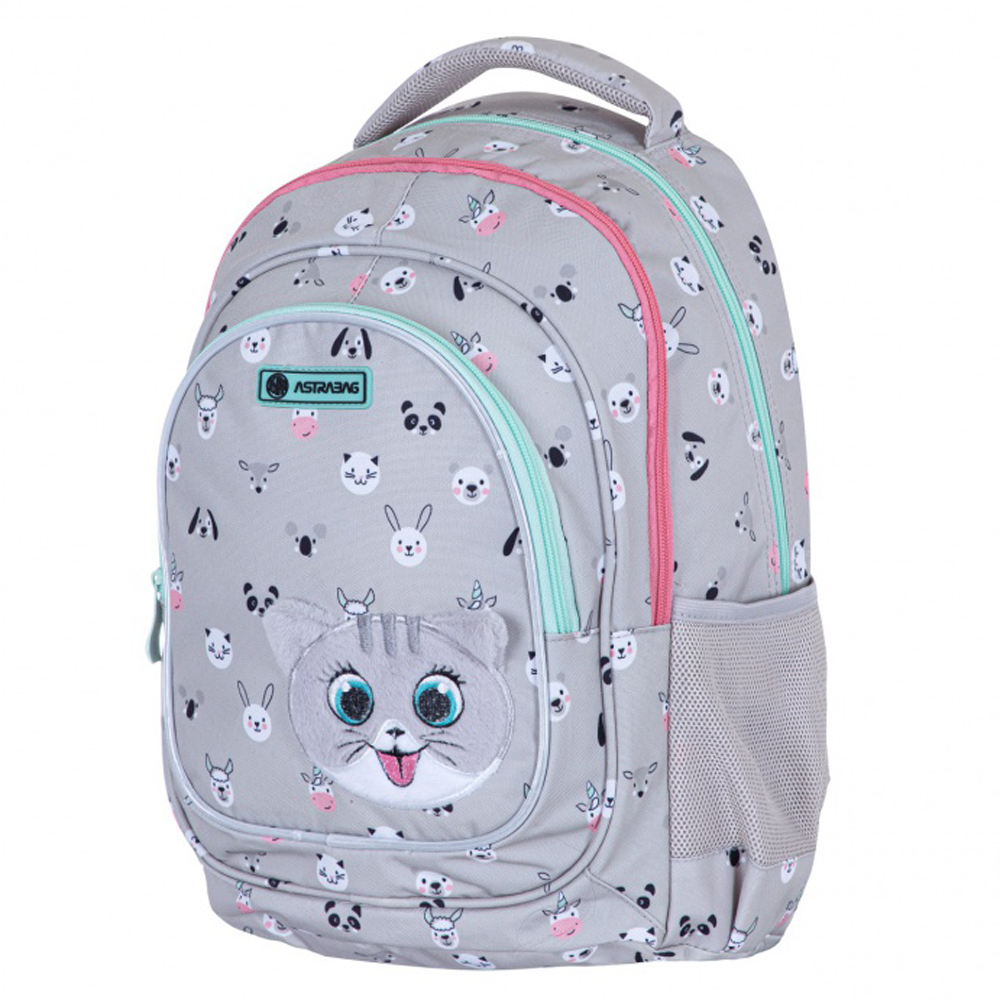 Рюкзак школьный "Kitty the cute", серый - 3