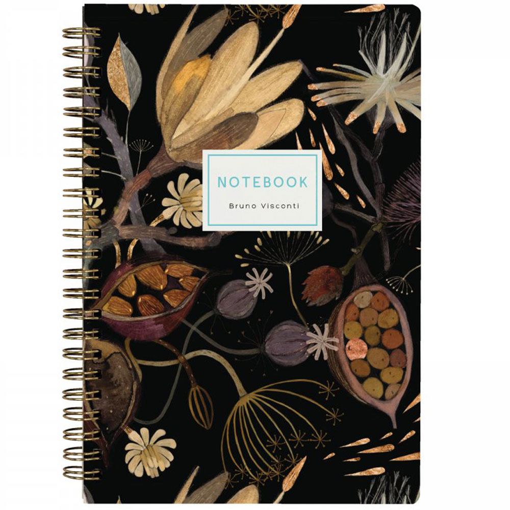 Тетрадь "Ночные цветы", А5, 60 листов, клетка, разноцветный