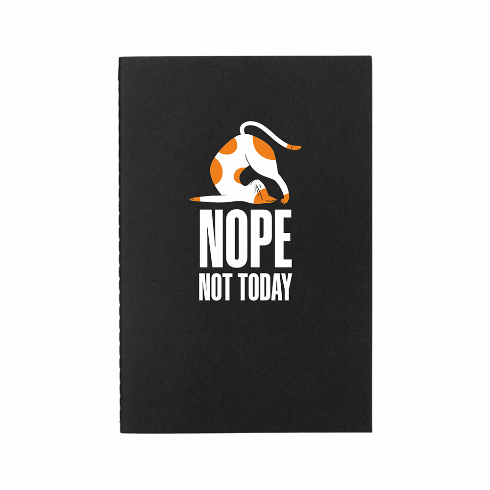 Блокнот «Nope not today» из моющегося крафта, A5, черный