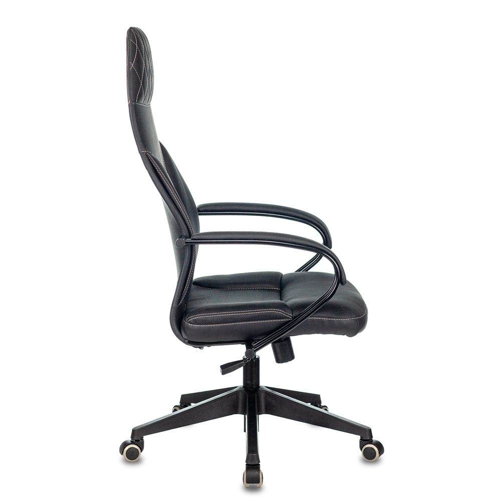 Кресло для руководителя Бюрократ CH-608/ECO, эко.кожа, пластик, черный - 3