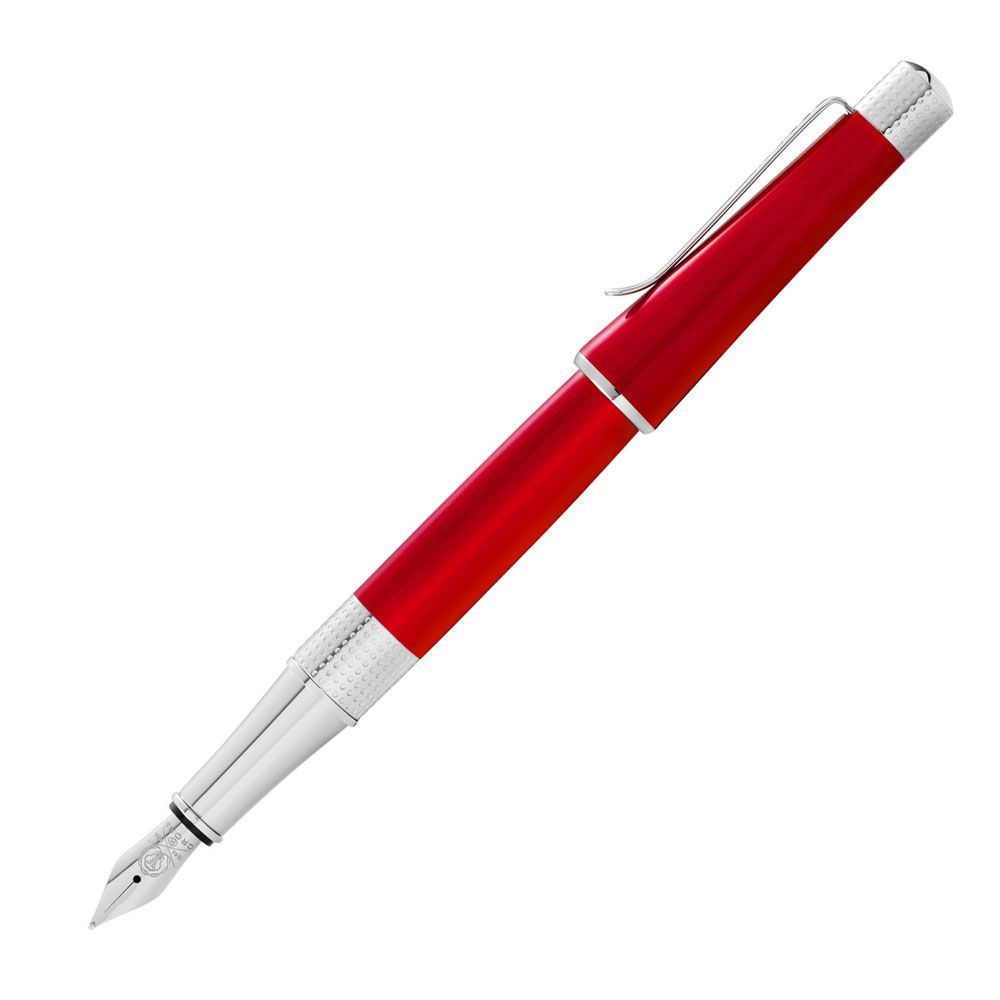 Ручка перьевая "Cross Beverly Translucent Red Lacquer", M, красный, серебристый, патрон черный