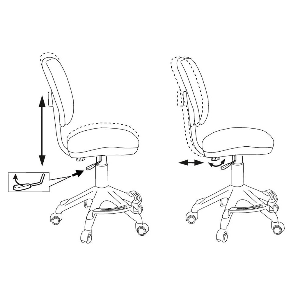 Кресло детское "Бюрократ CH-W204/F", пластик, разноцветный алфавит - 5