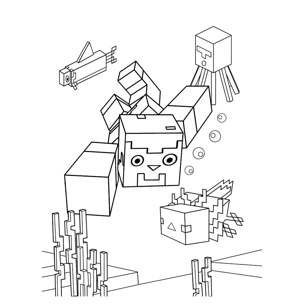 Раскраска "Крутая раскраска для фанатов Minecraft" - 3