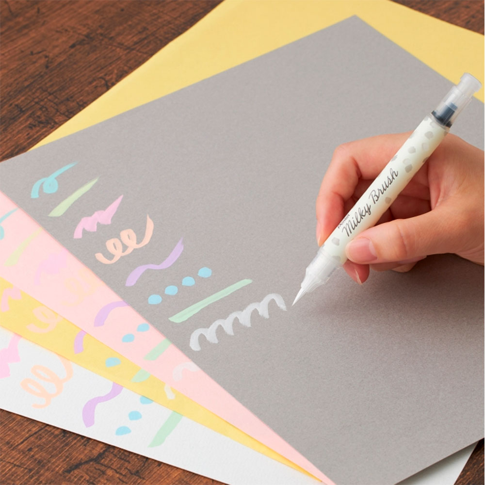 Маркер-кисть "Milky Brush", розовый пастельный - 4