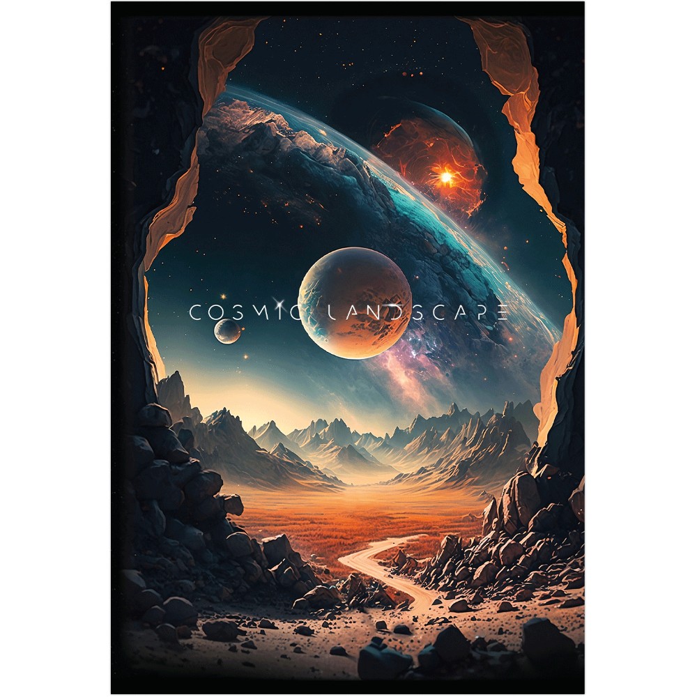Тетрадь "Cosmic Landscape", А5, 48 листов, клетка, черный
