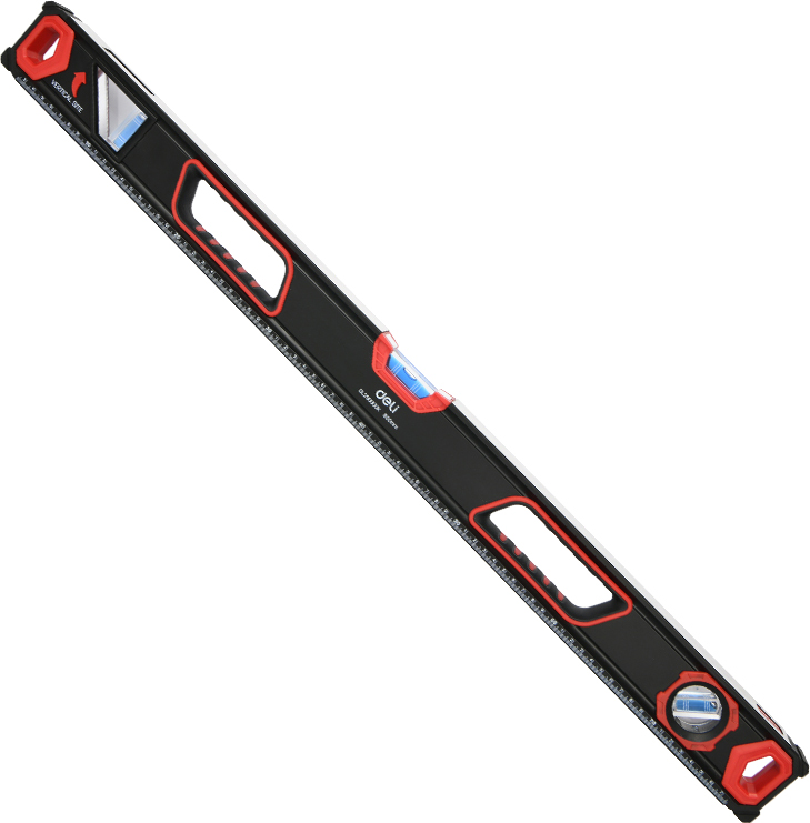 Уровень "Deli" 800 мм, с двойным обзором, пузырьковый