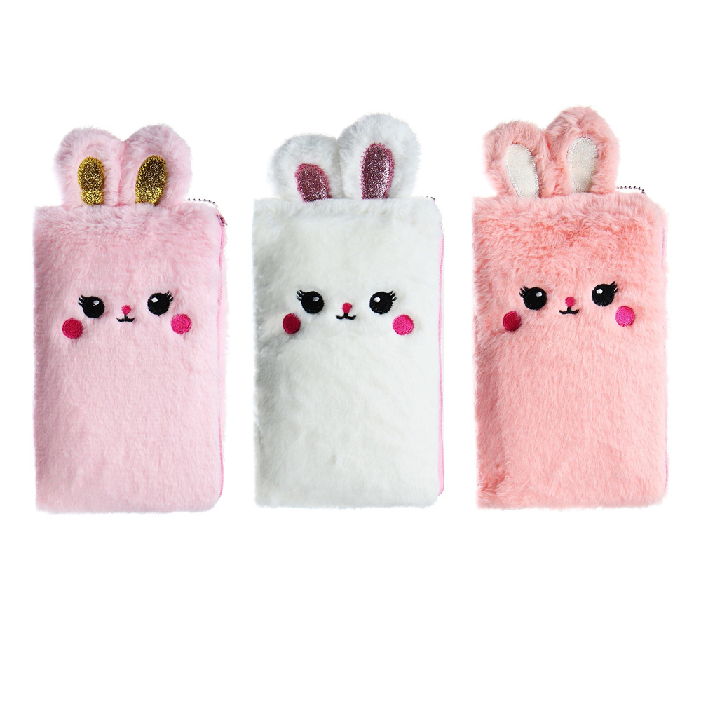 Пенал "Зайка", 1 отделение, ассорти