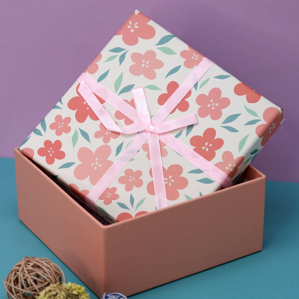 Коробка подарочная "Bloom flowers", 17х17х*8 см, картон - 4