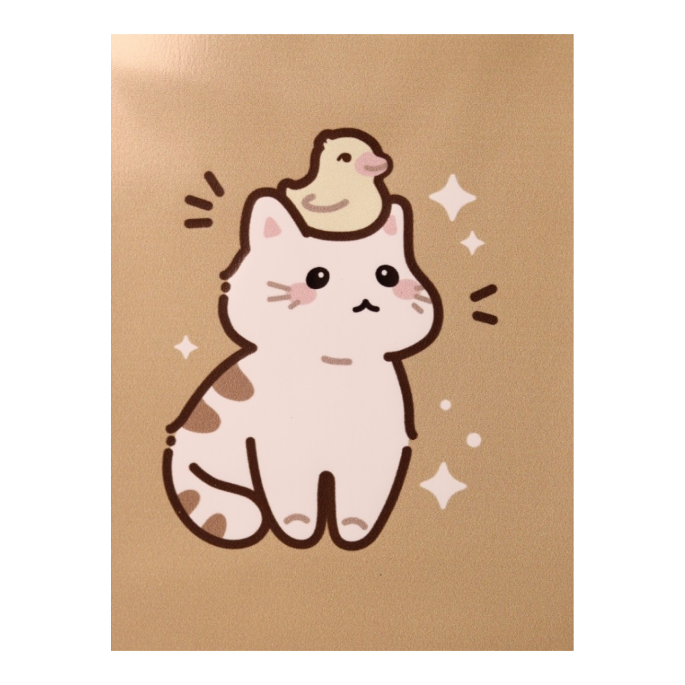 Обложка д/паспорта "Cat duck" ПВХ., бежевый