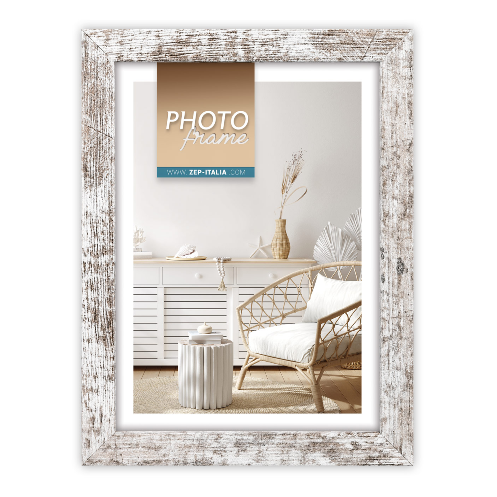 Фоторамка "Vivan 6", 21х29.7 см, дерево со стеклом, коричневый, белый - 2