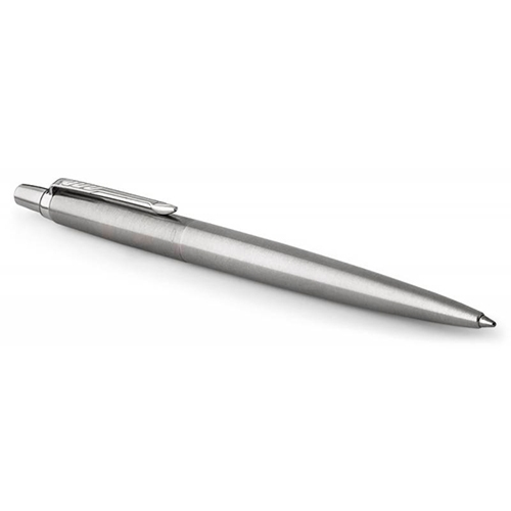 Ручка шариковая автоматическая "Parker Jotter Stainless Steel CT", 0.7 мм, серебристый, стерж. синий