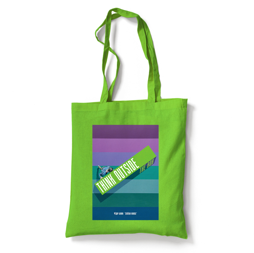 Сумка для покупок "Think outside the box", Бажин, зеленое яблоко