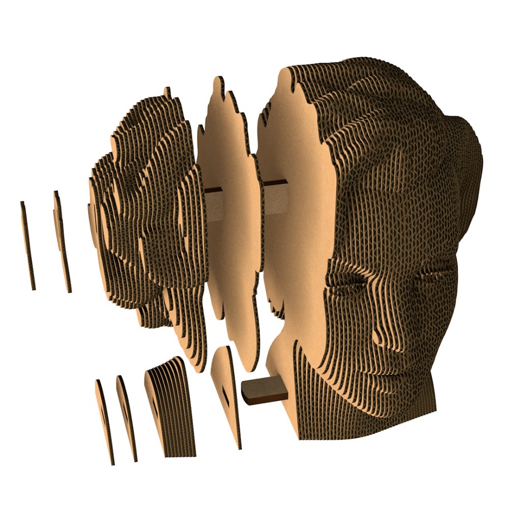 Пазл картонный 3D "Бюст Монро"