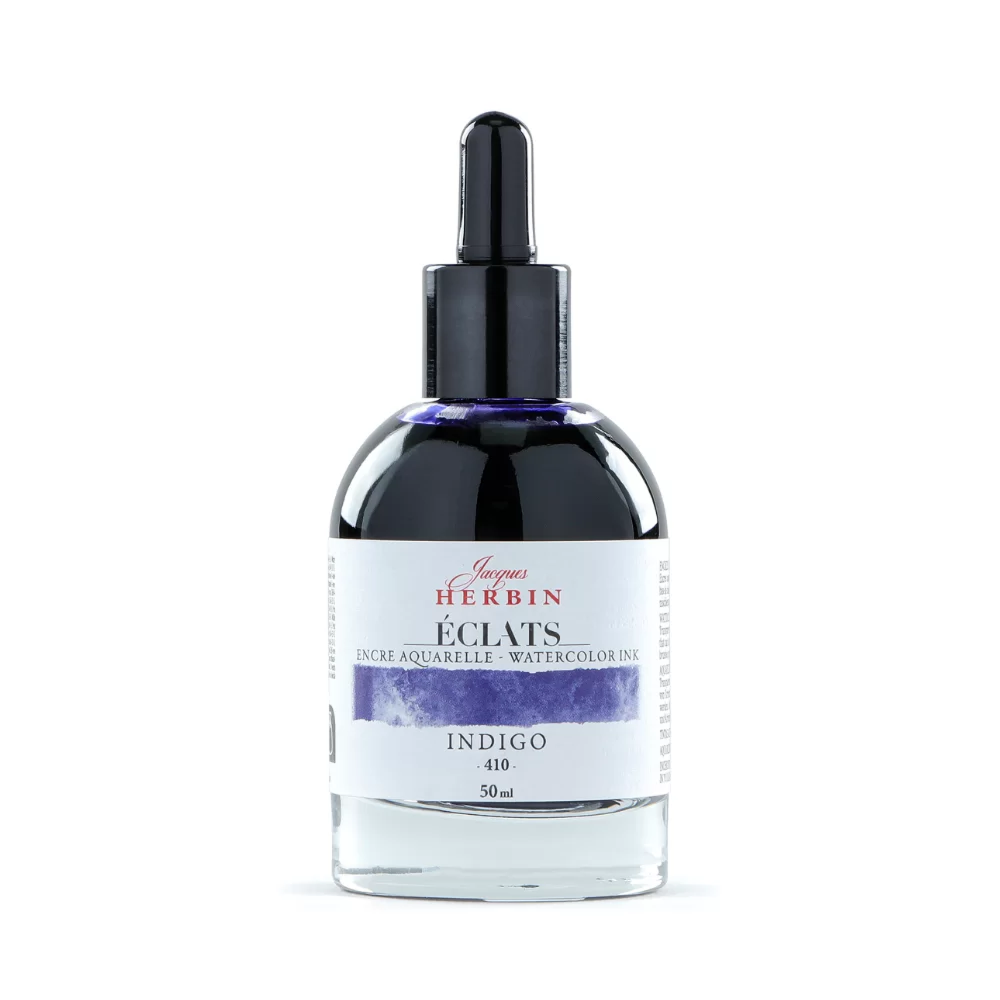 Чернила акварельные "Herbin. Eclats", индиго, 50 мл.