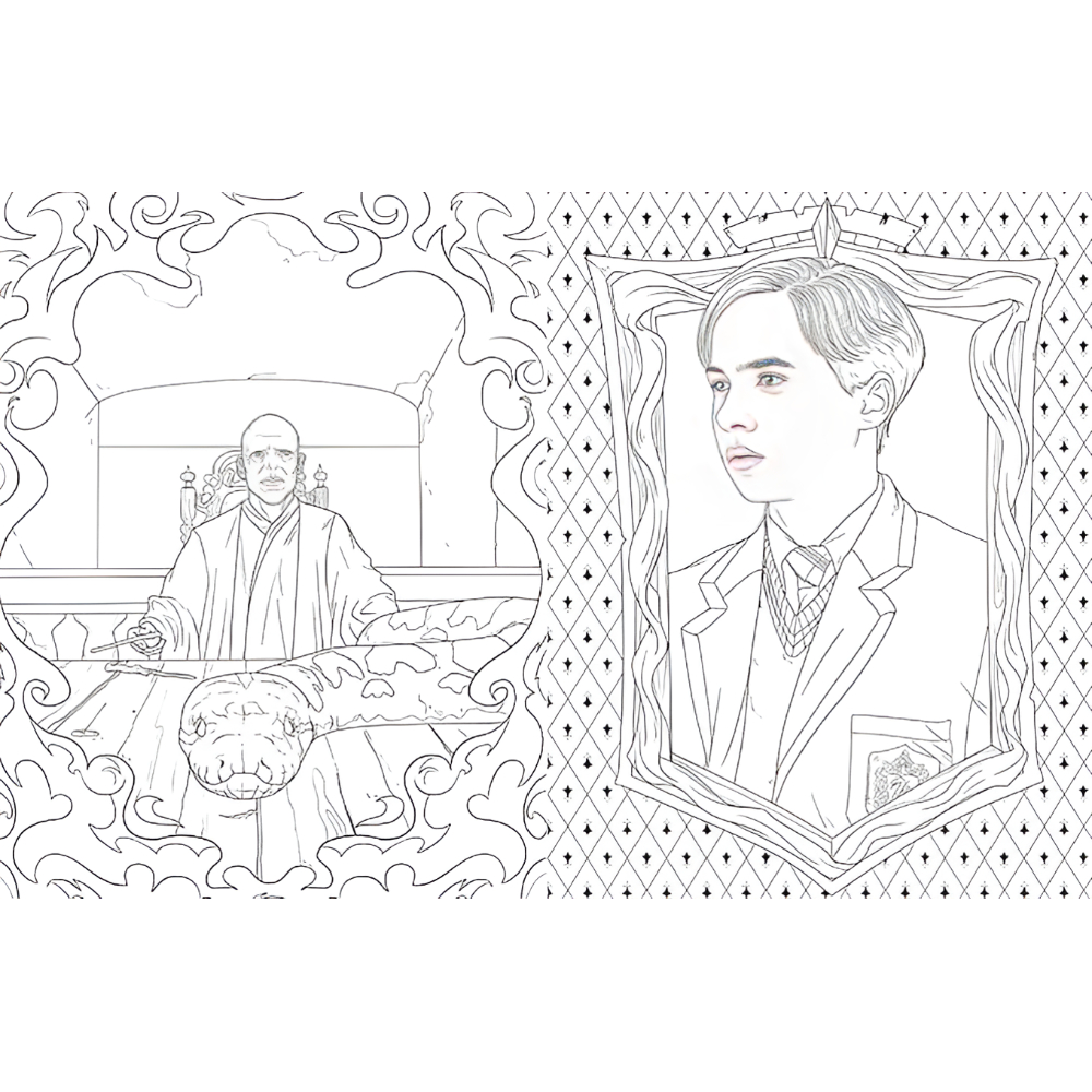 Раскраска "Colouring Book. Harry Potter: Slytherin House Pride", (английский язык) - 5