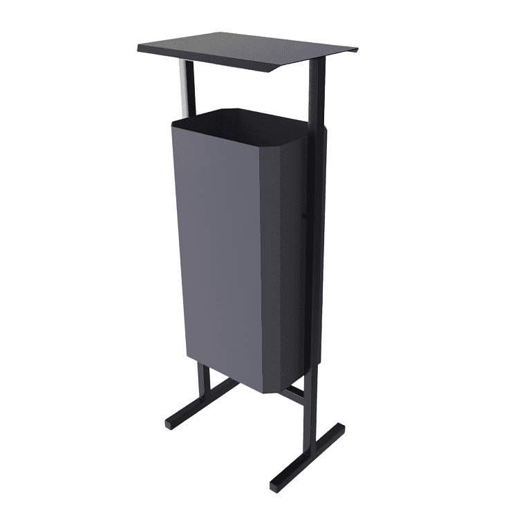 Урна уличная для мусора СТАНДАРТ, 50 л, металл, серый