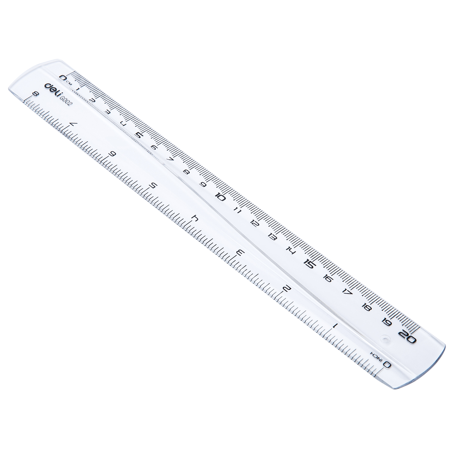 Линейка Deli "Pioneer", 20 см, прозрачный, ассорти