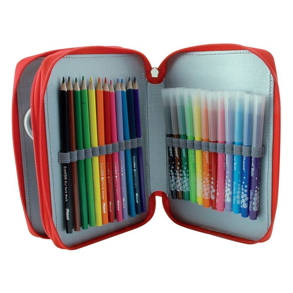 Пенал Maped "Cars", 2 отделения, с наполнением - 3