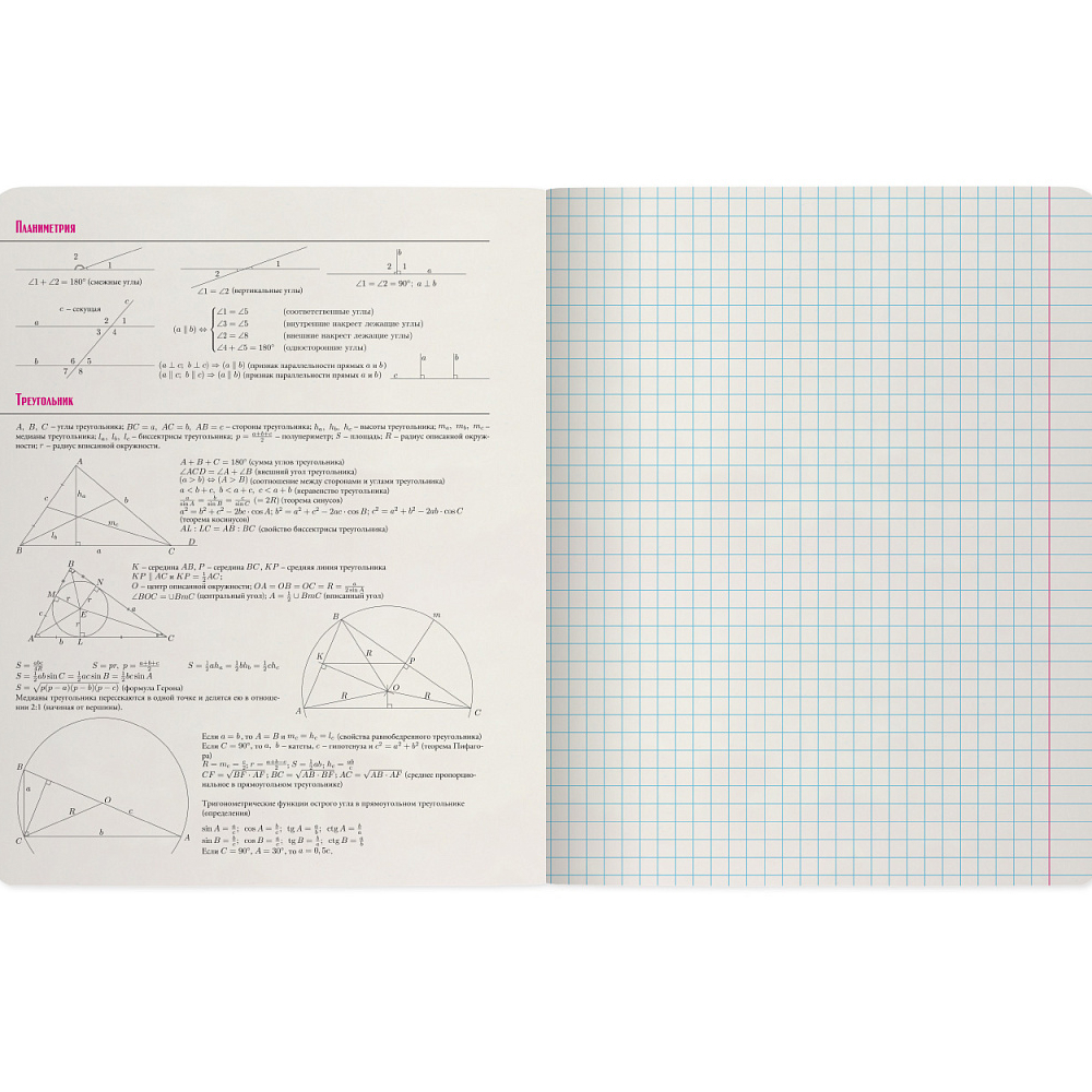 Тетрадь "Зверобудни. Геометрия", A5 48 листов, клетка, черный - 4