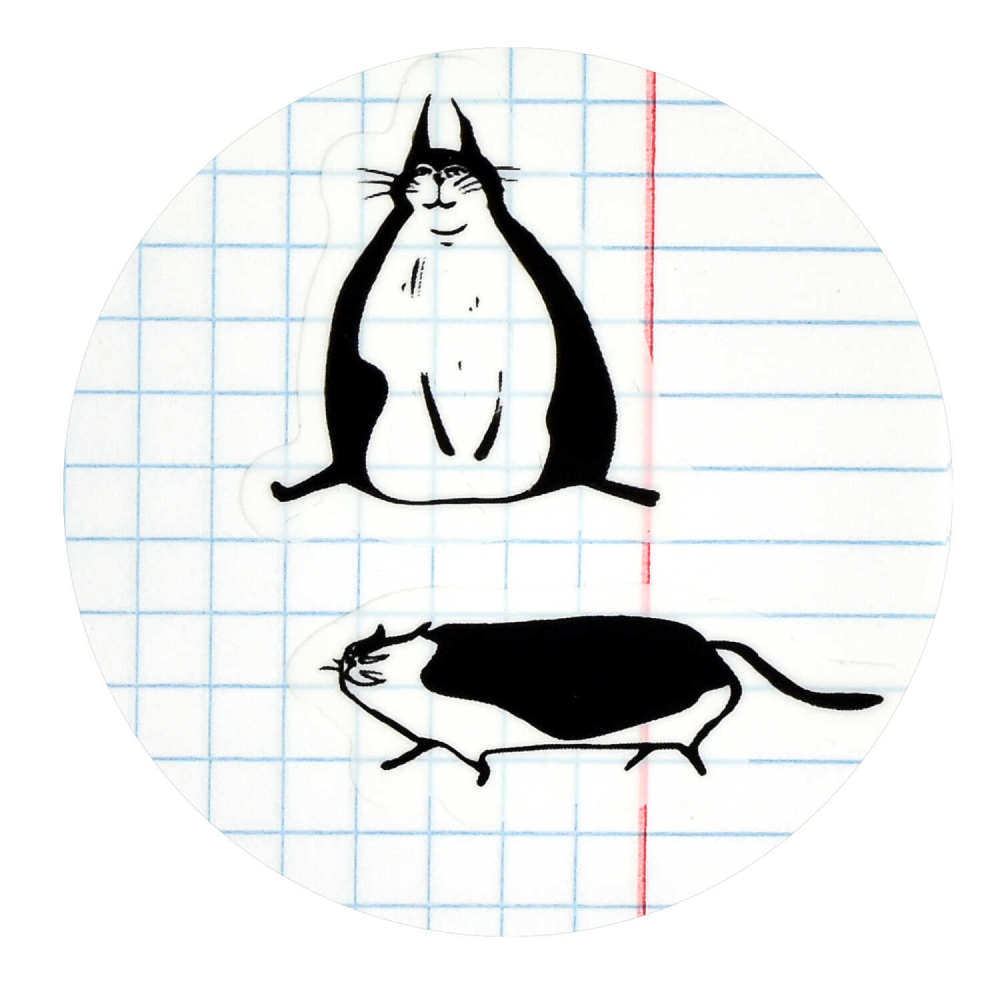 Закладка для книг "Кот", 160 шт, черный, белый - 3