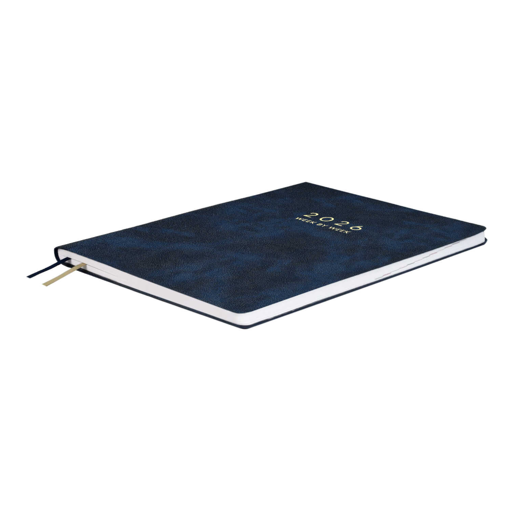 Еженедельник датированный "Тиволи Делавэ синий", 210х297 мм, 160 страниц, синий, 2026