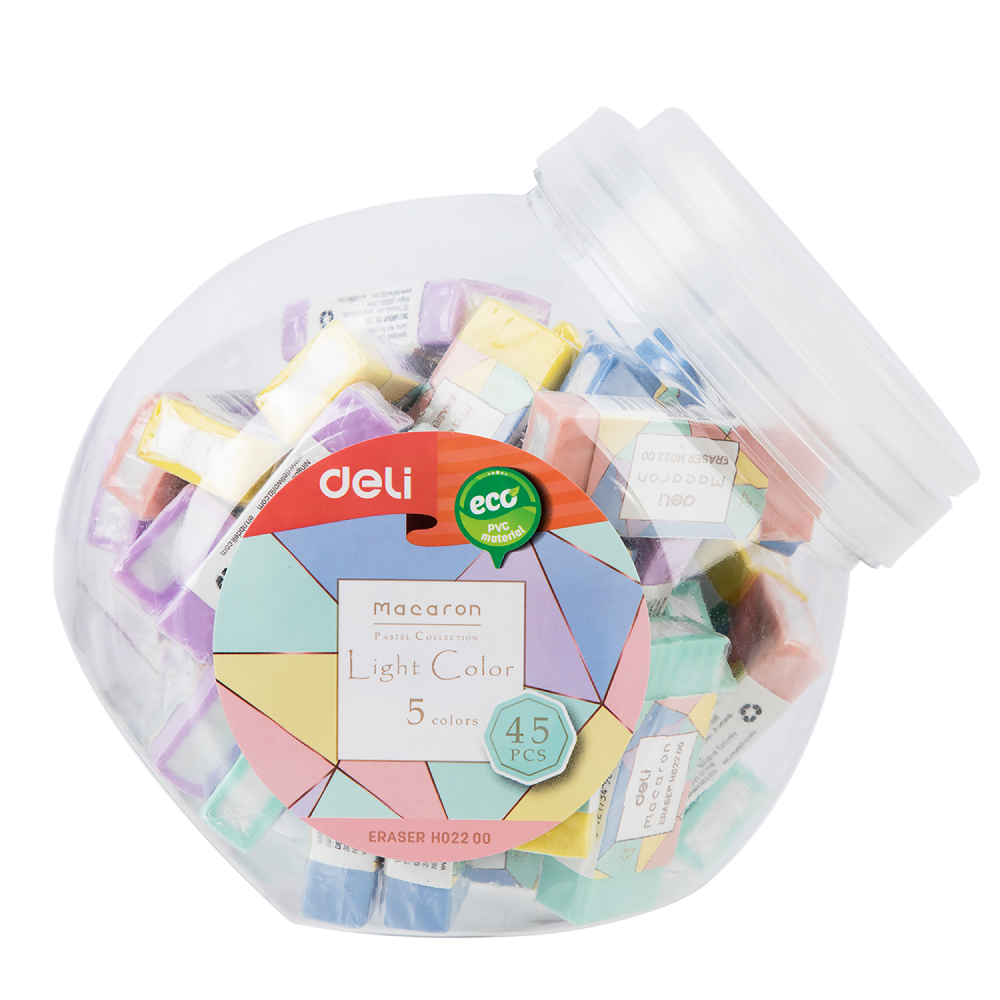Ластик Deli "Macaron", ассорти - 3