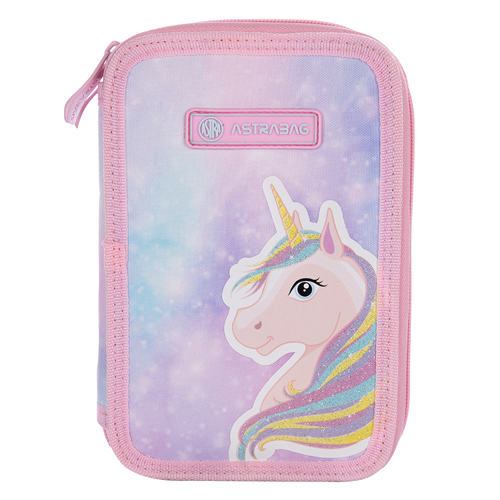 Пенал "Fairy unicorn", 2 отделения, розовый