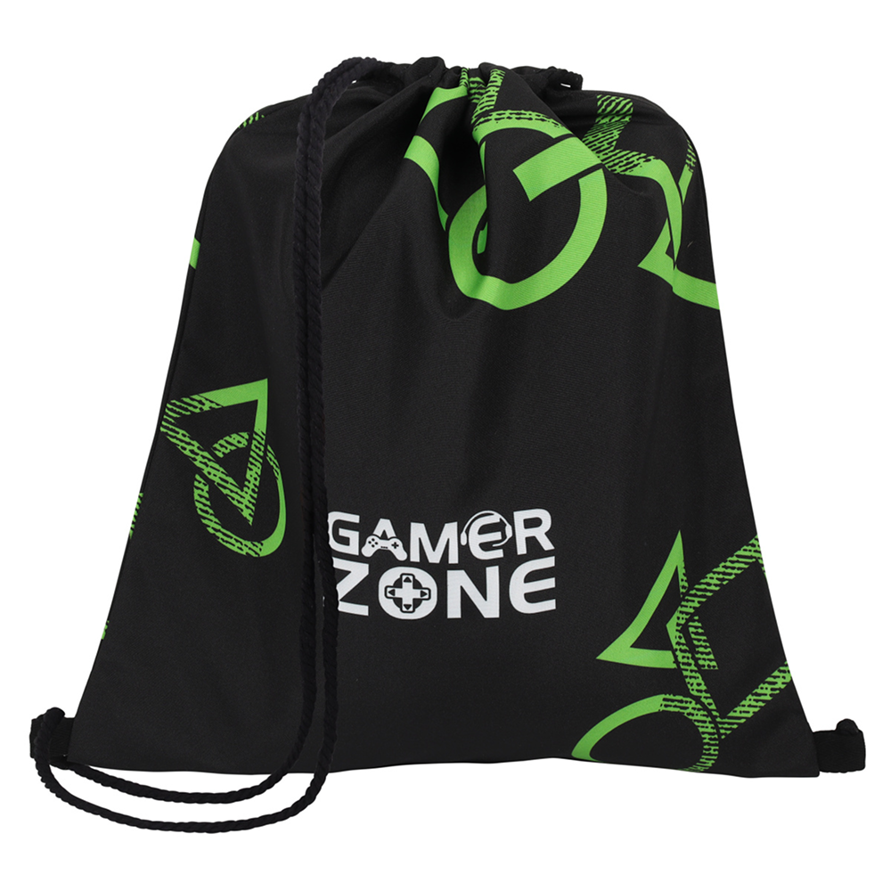 Мешок для обуви "Gamer zone", черный, зеленый