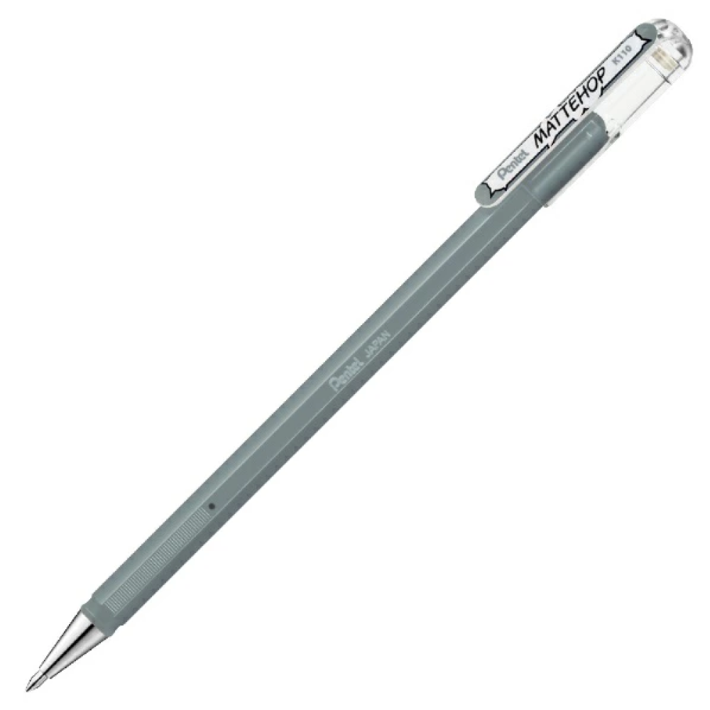 Ручка гелевая "Mattehop", 1 мм, серый