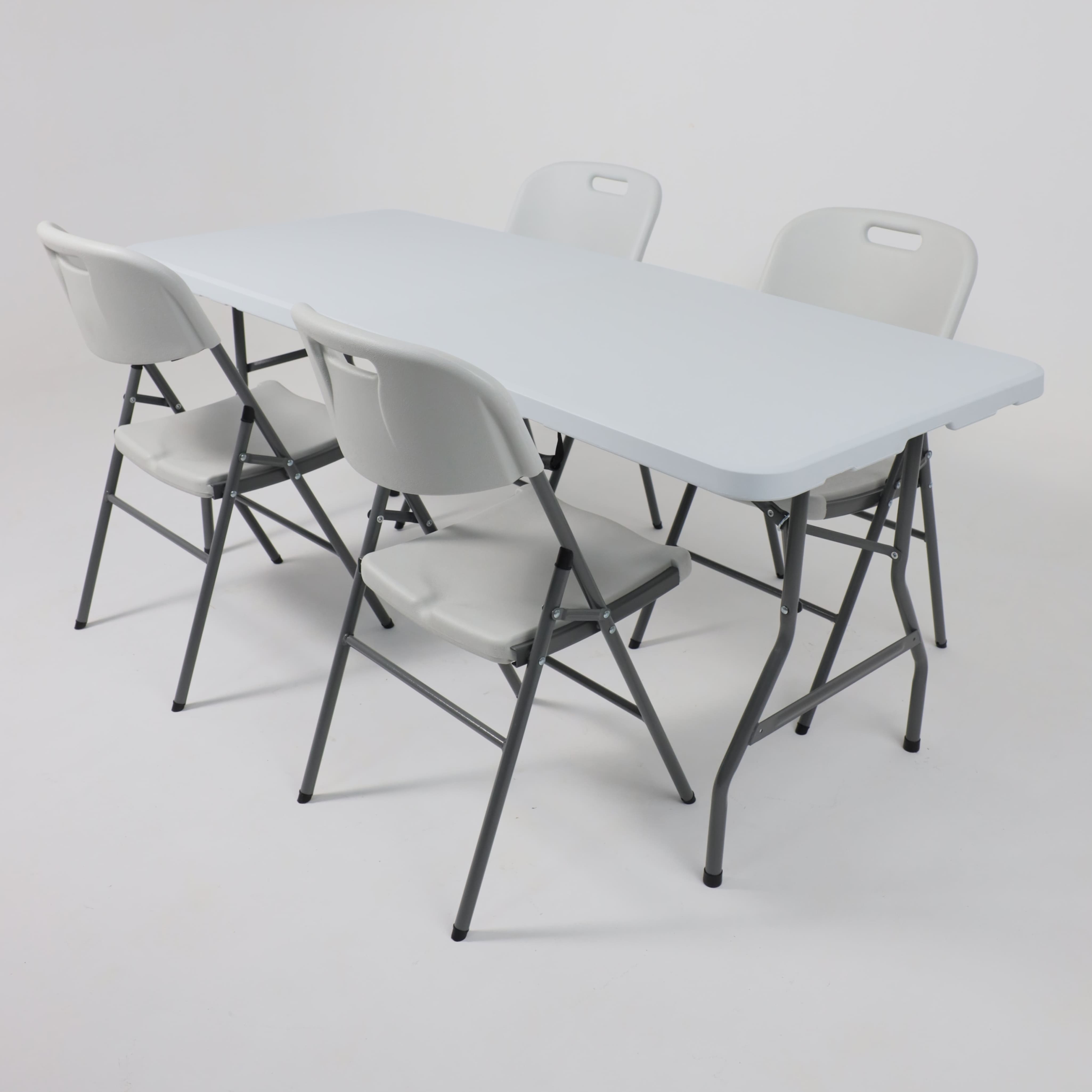 Стол складной 1800х755х730 мм, пластик, белый - 11