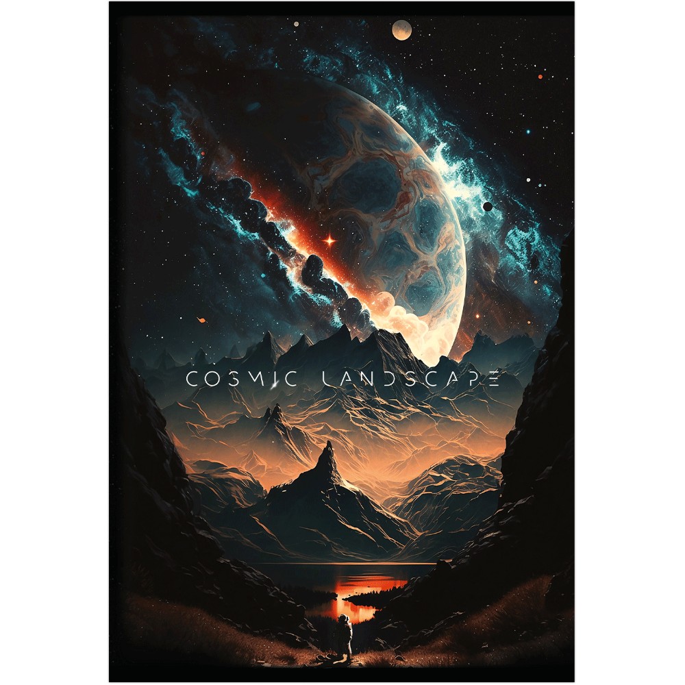 Тетрадь "Cosmic Landscape", А5, 48 листов, клетка, черный
