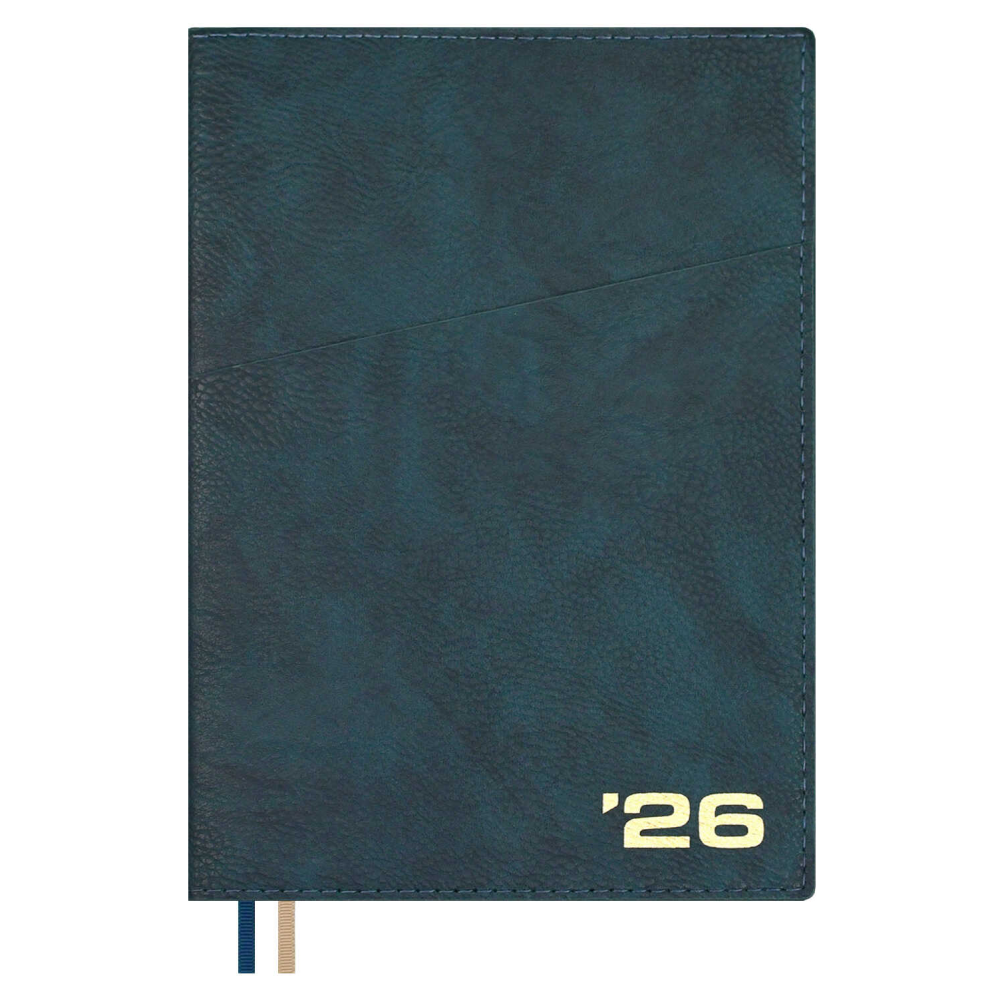 Ежедневник датированный "Шеврет зеленый", А5, 352 страницы, зеленый, 2026