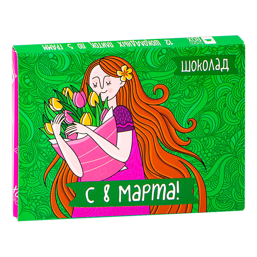 Шоколад молочный "Кватро. 8 марта. Девушка", 60 гр